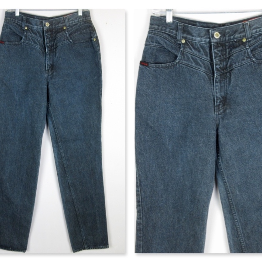 Vintage 1990's Lawman Western Jeans, Black Denim M